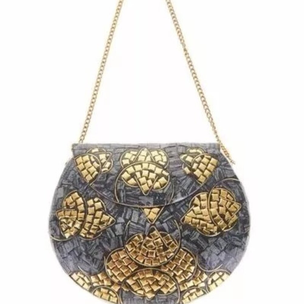 Lot of 10 Greta Xavier clutch bag inspired by mosaic tile art W/ dust bag NEW - Picture 1 of 1